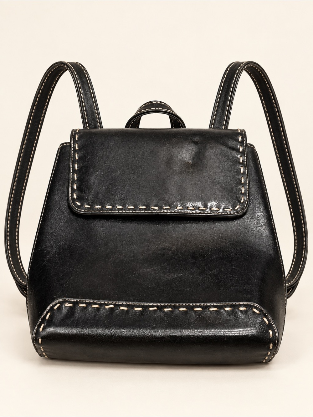 Vintage Y2K KGB Convertible Black Backpack Shoulder Bag